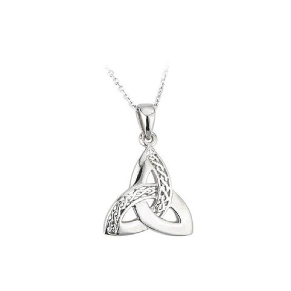 Trinity Knot Necklace Sterling Silver Celtic Weave